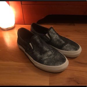 Metallic Slip On Vans